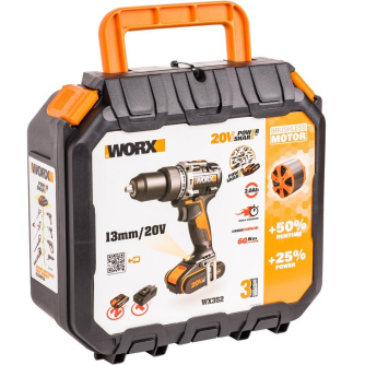 Купить Дрель аккумуляторная WORX WX352  20V кейс фото №9