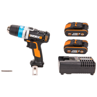 Купить Дрель аккумуляторная WORX AiDrill WX178.1 20V 2Ач кейс фото №2