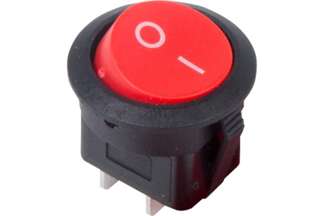 Купить Выключатель клавишный круглый 250V/6A красный  REXANT фото №1