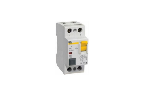 Купить Выключатель дифференциального тока  УЗО  2п 25А 30мА тип AC ВД1-63  IEK MDV10-2-025-030 фото №1