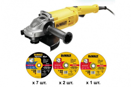 Купить УШМ DEWALT DWE 492 D10 + набор дисков фото №1